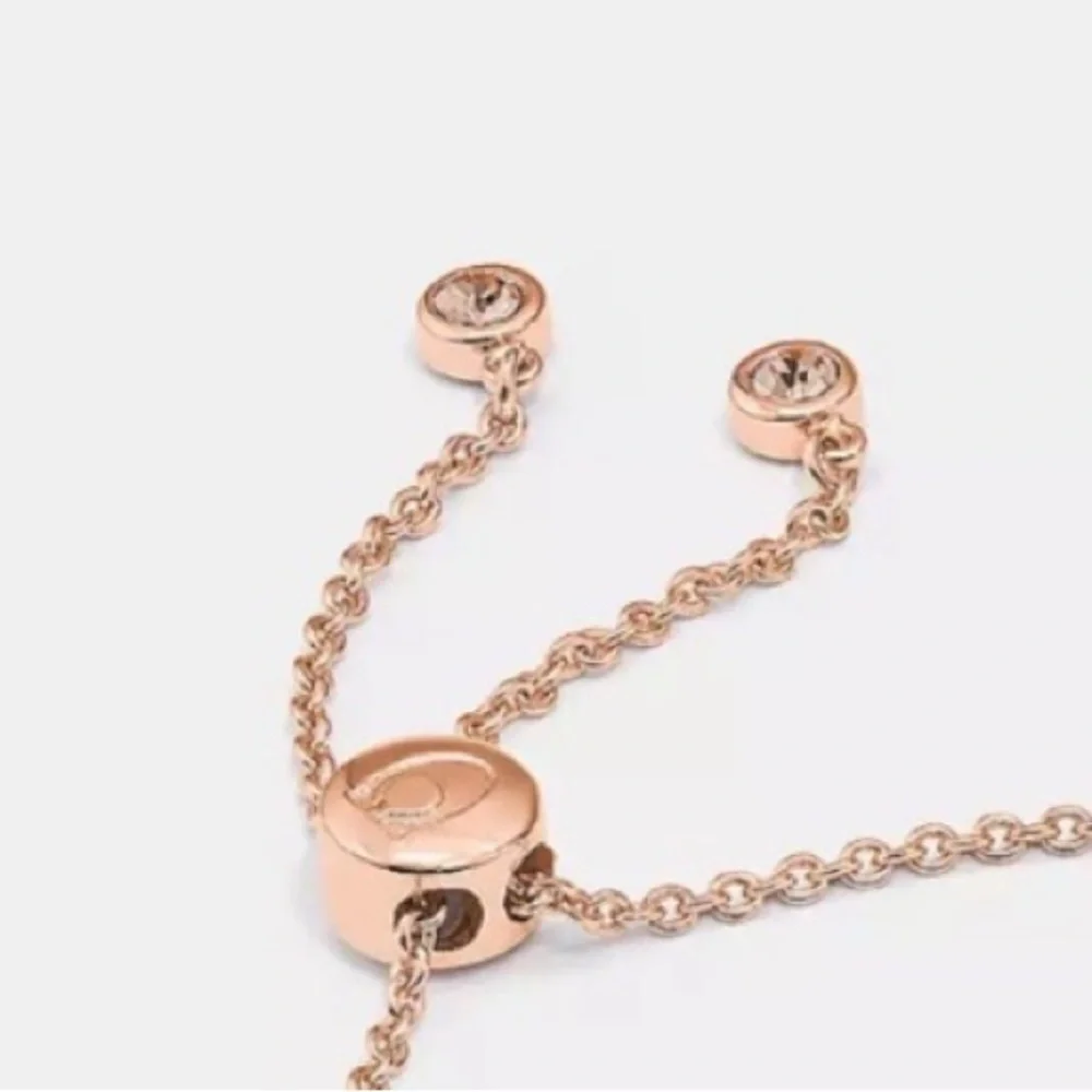 NEW• COACH ROSE GOLD SLIDER BRACELET